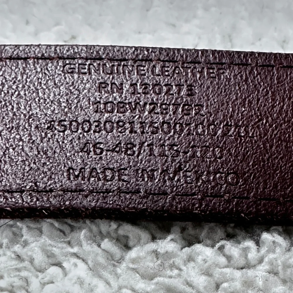 Wrangler Rugged Thick Genuine Top Stitched Leather Cowboy Western Belt  XL 46 48